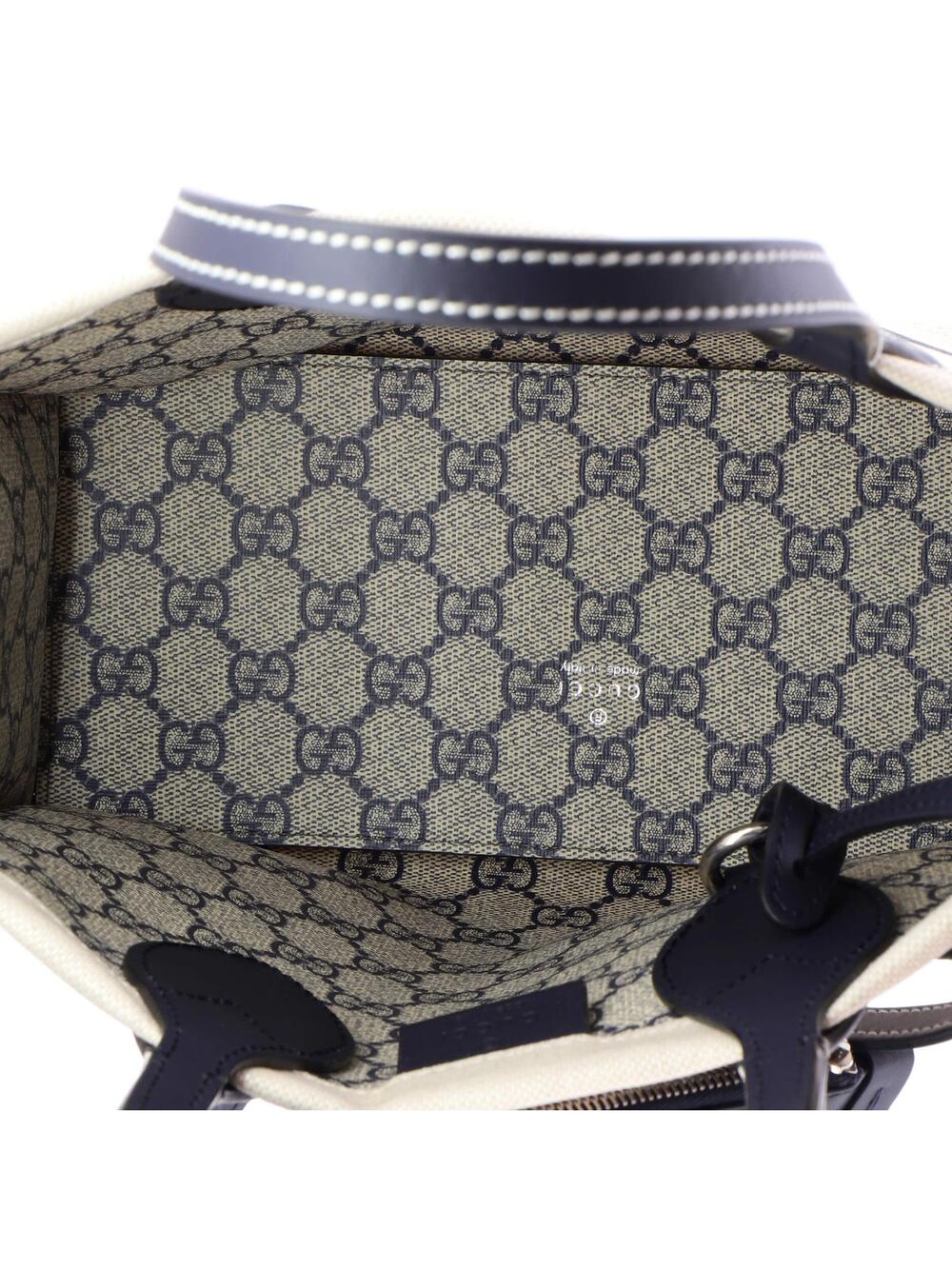 Gucci Logo Shopper Tote Printed Canvas #203890G17B - Picture 6 of 7
